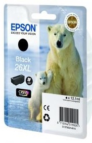 Картридж Epson 26XL XP600/605/700 black pigment (500 стр) new C13T26214012