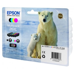 Картридж Epson 26XL XP600/605/700 Bundle (C, M, Y, Bkp) C13T26364010