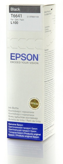 Контейнер з чорнилом Epson T6641 EcoTank L110/L120/L121/L1300/L1455/L210/L300/L3050/L3060/L3070/L355/L382/L386/L486/L550/L605/L655/L364/L132/L222/L312/L366/L456 C13T66414A