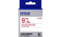 Картридж с лентой Epson LK3WRN принтеров LW-300/400/400VP/700 Std Red/Wht 9mm/9m C53S653008