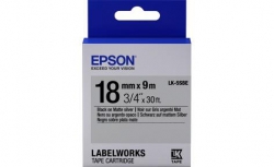 Картридж с лентой Epson LK5SBE принтерів LW-400/400VP/700 Matte Blk/MattSiv 18mm/9m C53S655013