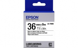 Картридж с лентой Epson LK7WBN принтеров LW-1000P Black/White 36mm/9m C53S657006