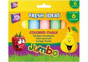Мел цветной JUMBO 6 шт. в картонной упаковке с подвесом COOLFORSCHOOL CF02632