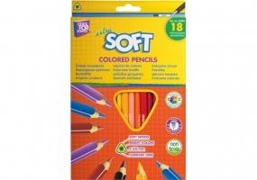 Карандаши цветные "Extra Soft", 18 цветов, треугольные COOLFORSCHOOL CF15144
