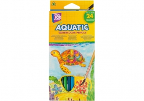Олівці кольорові акварельні "Aquatic Extra Soft ", 24 кольорів, трикутні, з пензлем COOLFORSCHOOL CF15158