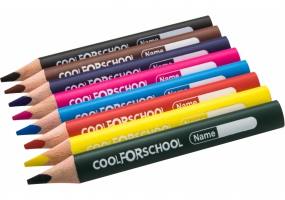 Карандаши цветные короткие "Jumbo Extra Soft" 8 цветов, трехгранные COOLFORSCHOOL CF15165