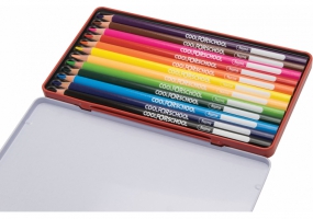 Карандаши цветные "Premium", 12 цветов, трехгранные, в металлической коробке COOLFORSCHOOL CF15177