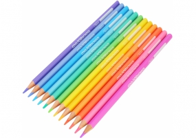 Карандаши цветные премиум "PASTEL" трехгранные, 12 цветов COOLFORSCHOOL CF15184