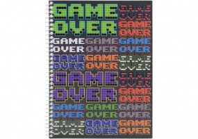 Блокнот "Pixel: Game Over" А5 (150х200), пластиковая обложка, спираль, 60 арк., ячейка COOLFORSCHOOL CF21213-06