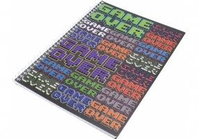 Блокнот "Pixel: Game Over" А5 (150х200), пластиковая обложка, спираль, 60 арк., ячейка COOLFORSCHOOL CF21213-06