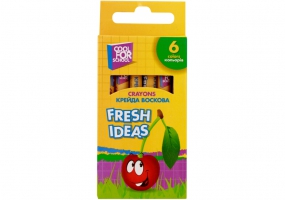 Мелки восковые "Fresh Ideas", 6 цветов COOLFORSCHOOL CF60704
