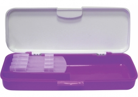 Пенал пластиковый с застежкой "Lilac", 8012 COOLFORSCHOOL CF85580