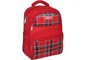 Рюкзак школьный 16 "," Plaid ", Red, 400 COOLFORSCHOOL CF86137