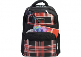 Рюкзак школьный 16", "Plaid", Black, 400 COOLFORSCHOOL CF86138