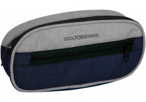 Пенал м'який "Style", сіро-синій, овальний COOLFORSCHOOL CF86618