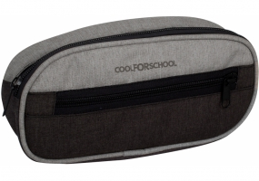 Пенал м'який "Style", сіро-коричневий, овальний COOLFORSCHOOL CF86619