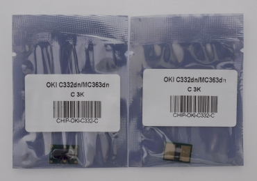 Чип для картриджа OKI 46508735 для c332/mc363 Cyan 3k CHIP-OKI-C332-C