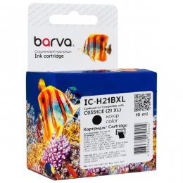 Картридж сумісний HP 21XL (C9351AE/C9351CE) 475 арк, чорний Barva (IC-H21BXL) CI-BAR-HP-C9351CE-B