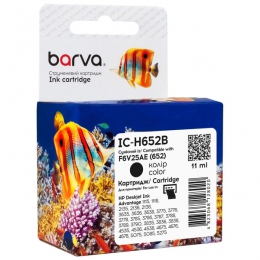 Картридж сумісний HP 652 (F6V25AE) 360 арк, чорний Barva (IC-H652B) CI-BAR-HP-F6V25AE-B