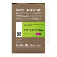 Картридж сумісний Canon 054H Green Label, пурпуровий Patron (PN-054HMGL) CT-CAN-054H-M-PN-GL