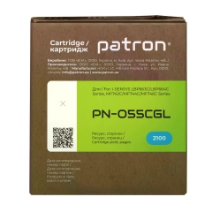 Картридж сумісний Canon 055 блакитний Green Label Patron (PN-055CGL) CT-CAN-055-C-PN-GL