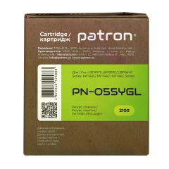 Картридж сумісний Canon 055 жовтий Green Label Patron (PN-055YGL) CT-CAN-055-Y-PN-GL