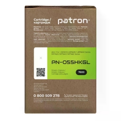 Картридж сумісний Canon 055 H чорний Green Label Patron (PN-055HKGL) CT-CAN-055H-B-PN-GL