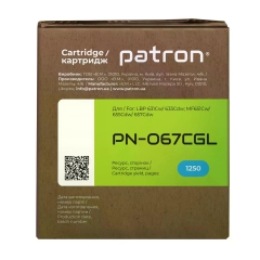 Картридж сумісний Canon 067 блакитний Green Label Patron (PN-067CGL) CT-CAN-067-C-PN-GL