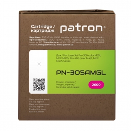 Картридж сумісний HP 305a (ce413a) пурпуровий green label Patron (pn-305amgl) CT-HP-CE413A-M-PN-GL