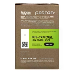 Тонер-картридж сумісний HP 17A (CF217A) подвійна упаковка Green Label Patron (PN-17ADGL) CT-HP-CF217AD-PN-GL