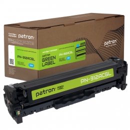 Картридж совместимый HP 312a (cf381a) green label, голубой Patron (pn-312acgl) CT-HP-CF381A-C-PN-GL