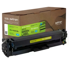 Картридж сумісний HP 415A (W2031A) Green Label, блакитний Patron (PN-415ACGL) CT-HP-W2031A-C-PN-GL