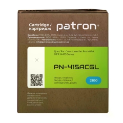 Картридж сумісний HP 415A (W2031A) Green Label, блакитний Patron (PN-415ACGL) CT-HP-W2031A-C-PN-GL