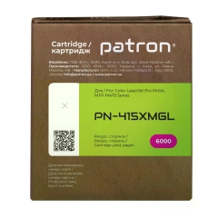 Картридж сумісний HP 415X (W2033X) Green Label, пурпуровий Patron (PN-415XMGL) CT-HP-W2033X-M-PN-GL