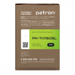 Тонер-картридж сумісний Kyocera mita tk-1160 green label Patron (pn-tk1160gl) CT-MITA-TK-1160-PNGL