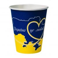 Стакан паперовий, об'єм 250 мл PATRIOT 50шт Україна CUP250PAT