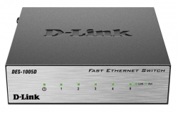 Коммутатор D-Link DES-1005D 5xFE, Неуправляемый