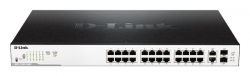 Коммутатор D-Link DGS-1100-26MP 24x1GE PoE, 2xSFP/GE, 370Вт, EasySmart