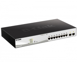 Коммутатор D-Link DGS-1210-10MP/FL 8xGE PoE, 2xSFP, 130Вт