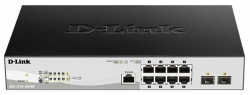 Комутатор D-Link DGS-1210-10P/ME/B 8xGE PoE, 2xSFP, Metro Ethernet