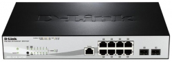 Коммутатор D-Link DGS-1210-10P/ME 8x1GE PoE, 2xSFP(1G), Metro Ethernet