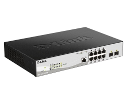 Коммутатор D-Link DGS-1210-10P/ME 8x1GE PoE, 2xSFP(1G), Metro Ethernet