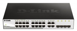 Коммутатор D-Link DGS-1210-16/E 16xGE, 4xGE/SFP Combo, WebSmart