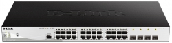 Коммутатор D-Link DGS-1210-28P/ME/A 24xGE PoE, 4xSFP