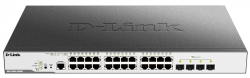 Коммутатор D-Link DGS-3000-28XMP 24xGE PoE, 4xSFP+, 370Вт, L2