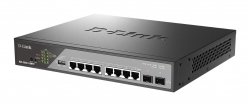 Коммутатор D-Link DSS-200G-10MPP 8xGE PoE, 2xSFP, 242Вт, Неуправляемій