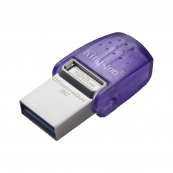 Накопичувач Kingston  128GB USB 3.2 Type-A Gen1 + Type-C DT microDuo 3C R200MB/s DTDUO3CG3/128GB