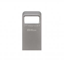Накопичувач Kingston   64GB USB 3.2 Type-A Gen1 DT Micro R200MB/s Metal DTMC3G2/64GB