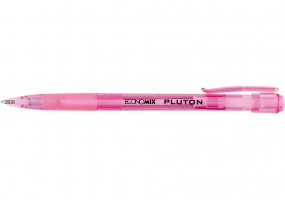 Ручка кулькова автомат. ECONOMIX PLUTON 0,5 мм. Корпус асорті, пише синім E10101-25