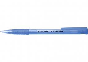 Ручка кулькова автомат. ECONOMIX VENERA 0,5 мм. Корпус асорті, пише синім E10105-25